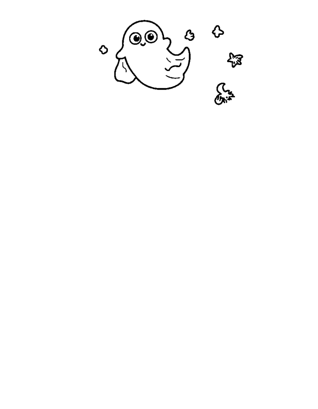 Friendly Ghost — simple coloring page for toddlers