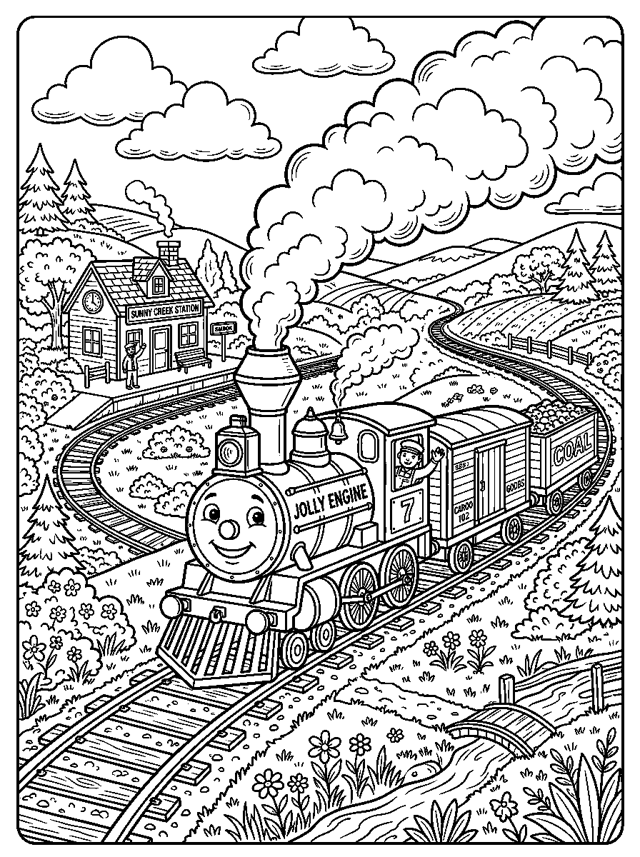 Locomotive with Wagons