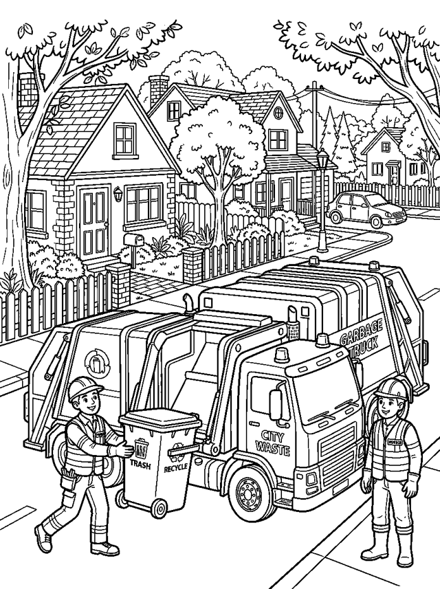 Garbage Truck at Work