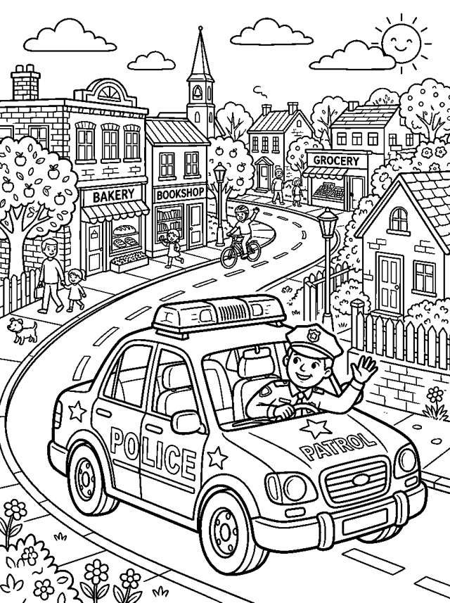 Police Car on Patrol