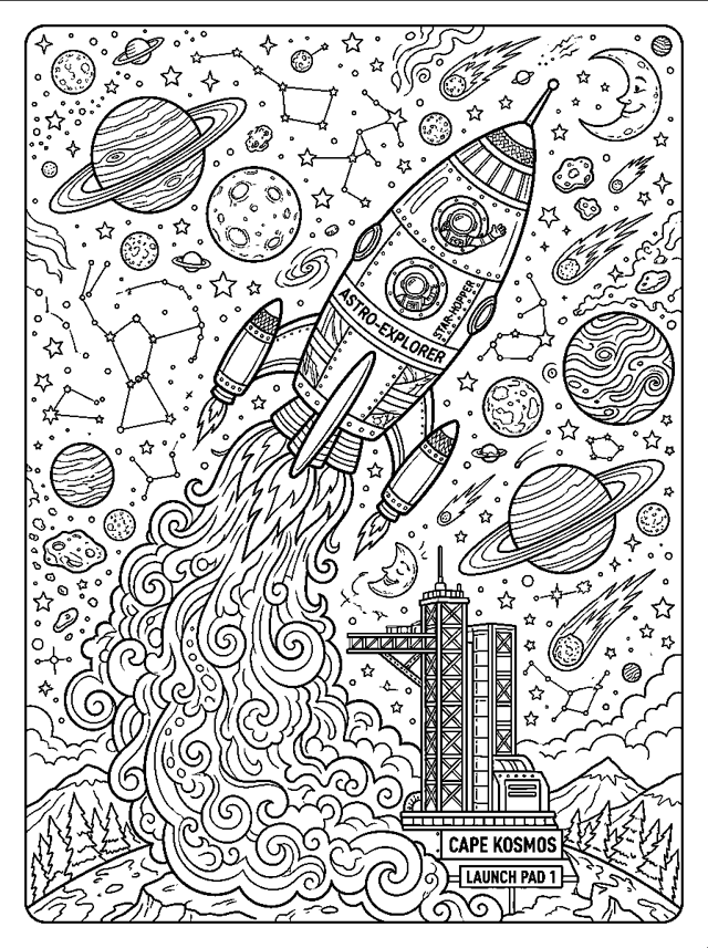 Rocket Launching into Space