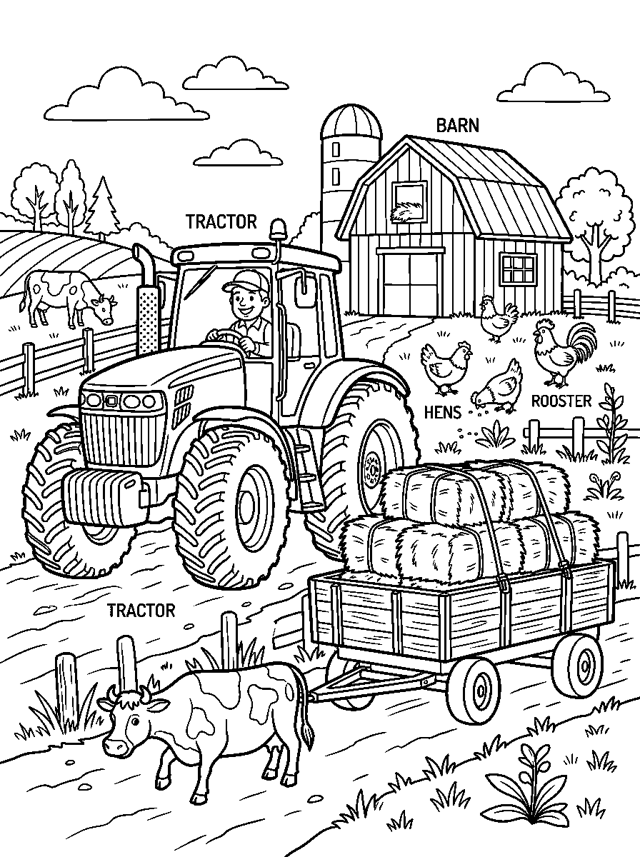 Tractor on the Farm