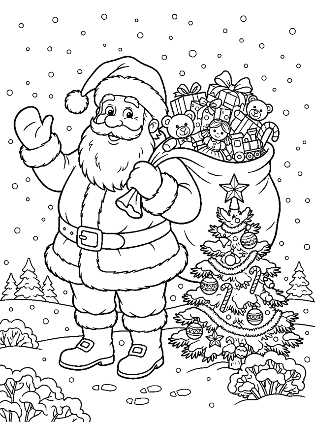Santa Claus with a Sack of Gifts